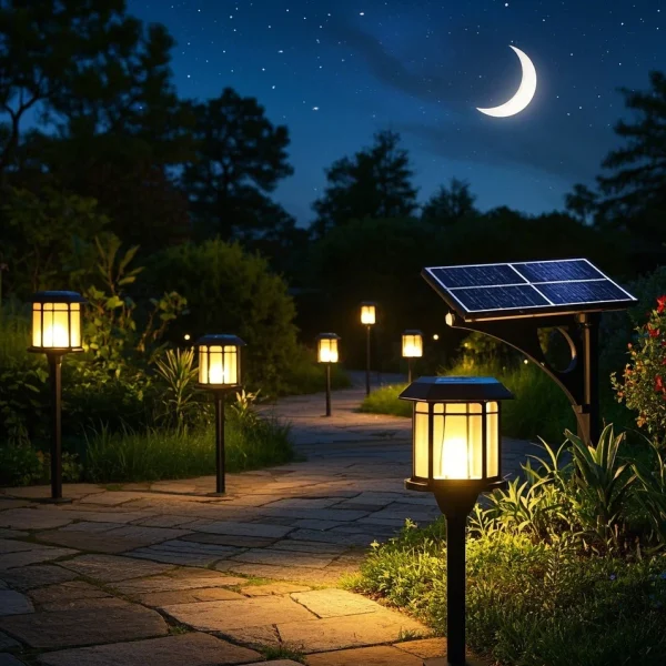 solar lights pathway outdoor