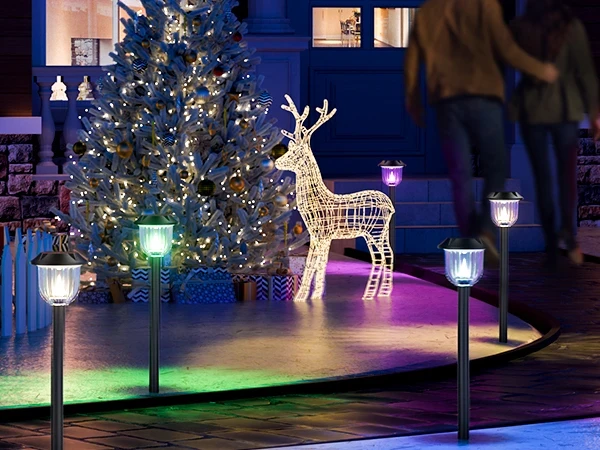 solar sidewalk christmas lights