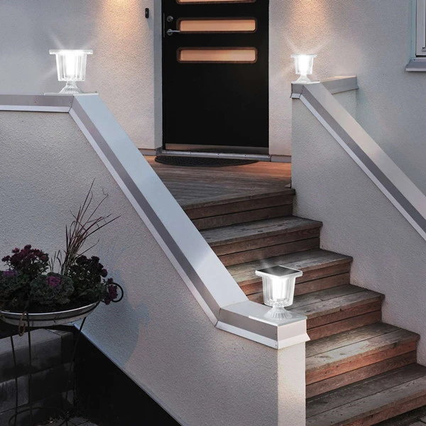 solar powered deck post lights