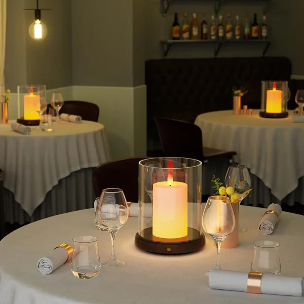 how do candles with led lights work